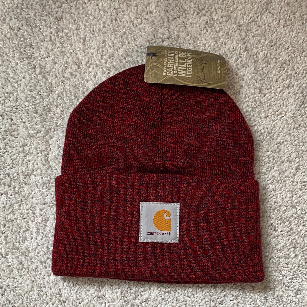 Carhartt Men's Deep Red Knit Beanie new